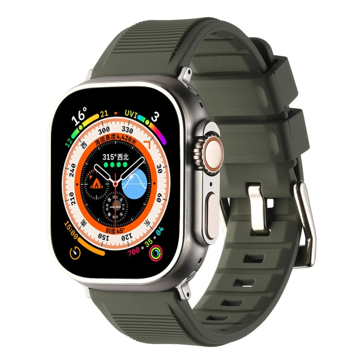 Double Ring Silicone Watch Band, For Apple Watch SE 2022 44mm, For Apple Watch 9 41mm, For Apple Watch 7 41mm, For Apple Watch 7 45mm