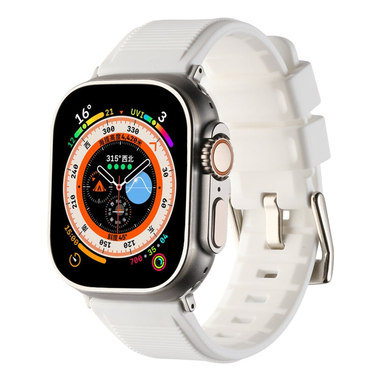 Double Ring Silicone Watch Band, For Apple Watch Ultra 2 49mm, For Apple Watch 8 45mm, For Apple Watch SE 2022 40mm, For Apple Watch 9 45mm