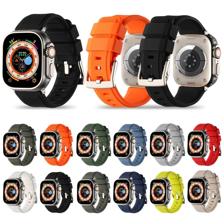Double Ring Silicone Watch Band, For Apple Watch SE 40mm, For Apple Watch SE 44mm, For Apple Watch 6 40mm, For Apple Watch 6 44mm