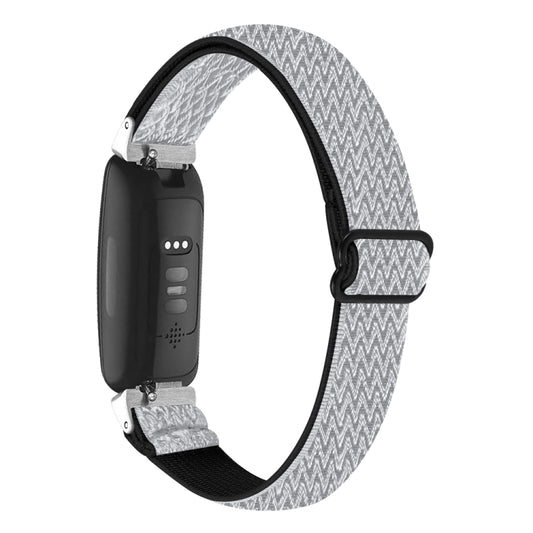 Buckle Wave Braided Nylon Watch Band, For Fitbit Inspire 3
