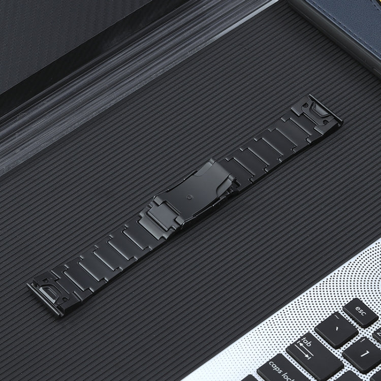 26mm Quick Release Five Bead Titanium Steel Watch Band, For Garmin Tactix 7 Pro/Fenix 7X/6X Pro