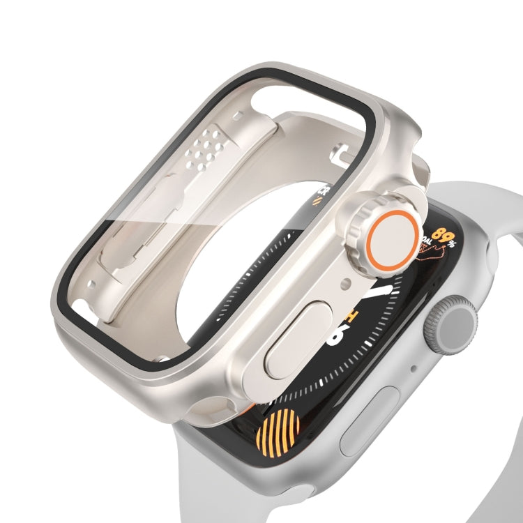 Change to Ultra 49mm Waterproof All-Inclusive Film Hybrid PC Watch Case, For Apple Watch Series 6 / 5 / 4 / SE 44mm, For Apple Watch Series 6 / 5 / 4 / SE 40mm, For Apple Watch Series 9 / 8 / 7 45mm, For Apple Watch Series 9 / 8 / 7 41mm