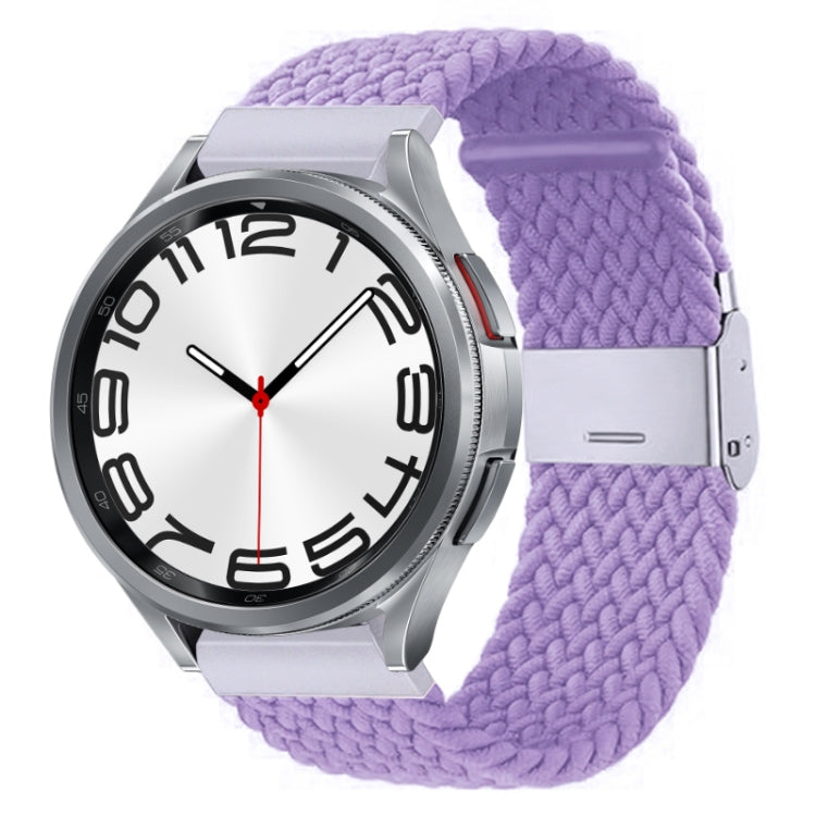 Nylon Braided Metal Buckle Watch Band, For Samsung Galaxy Watch 6 / 6 Classic