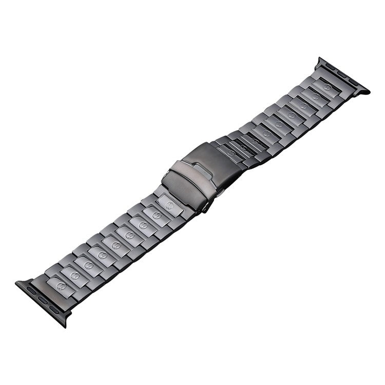 Safety Buckle Titanium Steel Watch Band, For Apple Watch Ultra 49mm, For Apple Watch SE 2023 44mm, For Apple Watch SE 2023 40mm, For Apple Watch Ultra 2 49mm, For Apple Watch SE 2022 40mm, For Apple Watch Series 9 45mm, For Apple Watch SE 2022 44mm    ...