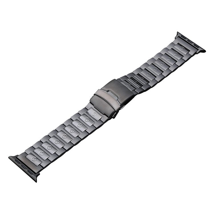 Safety Buckle Titanium Steel Watch Band, For Apple Watch Series 5 44mm, For Apple Watch Series 5 40mm, For Apple Watch Series 4 44mm, For Apple Watch Series 4 40mm, For Apple Watch 42mm, For Apple Watch 38mm, For Apple Watch Series 3 38mm              ...