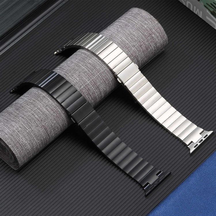 Flat Buckle Stainless Steel Watch Band, For Apple Watch Ultra 49mm, For Apple Watch SE 2023 44mm, For Apple Watch SE 2023 40mm, For Apple Watch Ultra 2 49mm, For Apple Watch Series 9 45mm, For Apple Watch SE 2022 40mm, For Apple Watch Series 9 41mm    ...