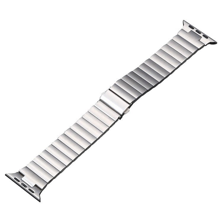 Flat Buckle Stainless Steel Watch Band, For Apple Watch Ultra 49mm, For Apple Watch SE 2023 44mm, For Apple Watch SE 2023 40mm, For Apple Watch Ultra 2 49mm, For Apple Watch Series 9 45mm, For Apple Watch SE 2022 40mm, For Apple Watch Series 9 41mm    ...