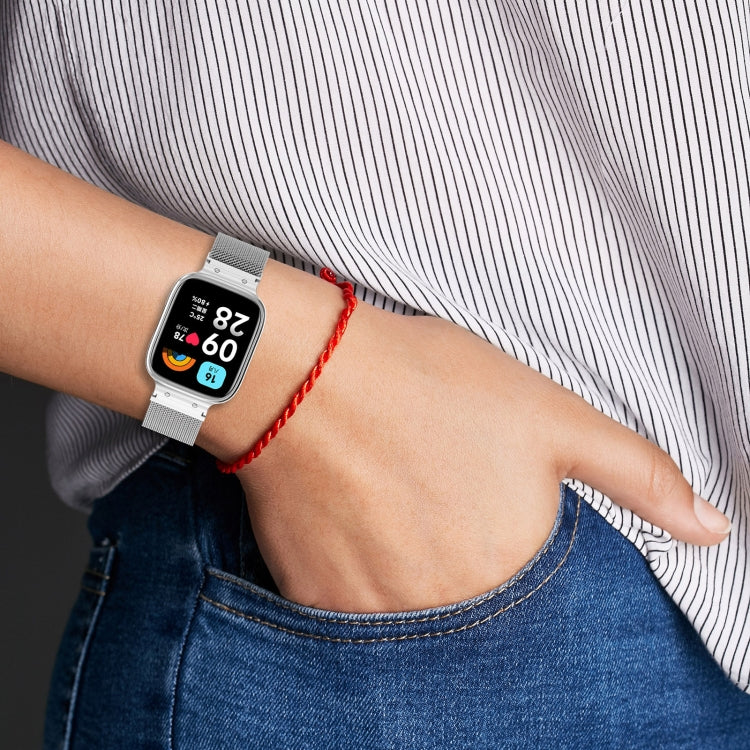 2 in 1 Milan Metal Watch Band with Watch Frame, For Redmi Watch 3 Lite / Watch 3 Active