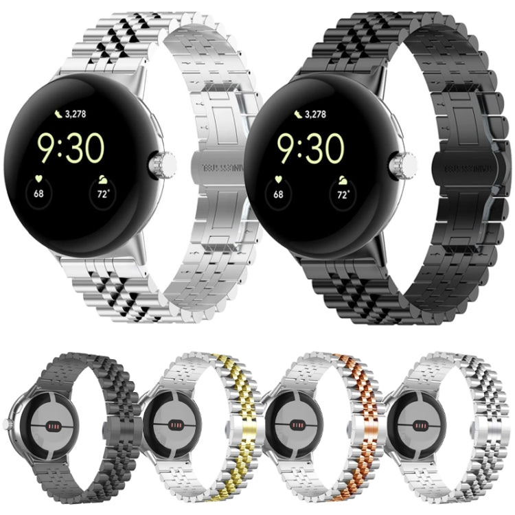 Seven Beads Stainless Steel Metal Watch Band, For Google Pixel Watch 4 / 3 / 2 / 1 41mm