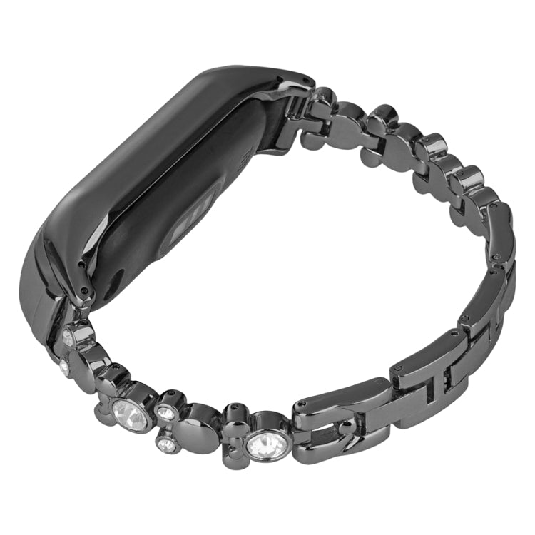 Cute Bear Diamond Metal Watch Band, For Xiaomi Mi Band 8, For Xiaomi Mi Band 7, For Xiaomi Mi Band 6 / 5