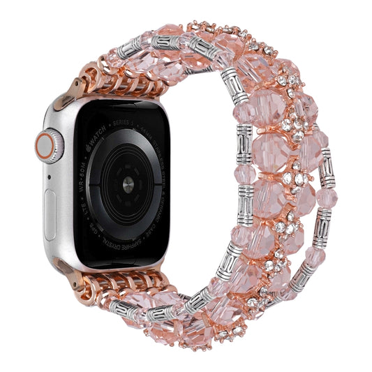 Beaded Diamond Bracelet Watch Band, For Apple Watch SE 2023 44mm, For Apple Watch SE 2023 40mm, For Apple Watch Ultra 2 49mm, For Apple Watch Series 9 45mm, For Apple Watch Series 9 41mm, For Apple Watch Ultra 49mm, For Apple Watch Series 8 41mm       ...