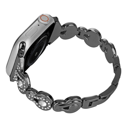 Gourd Diamond Metal Watch Band, For Apple Watch SE 2023 44mm, For Apple Watch SE 2023 40mm, For Apple Watch Ultra 2 49mm, For Apple Watch Series 9 45mm, For Apple Watch Series 9 41mm, For Apple Watch Ultra 49mm, For Apple Watch Series 8 41mm
