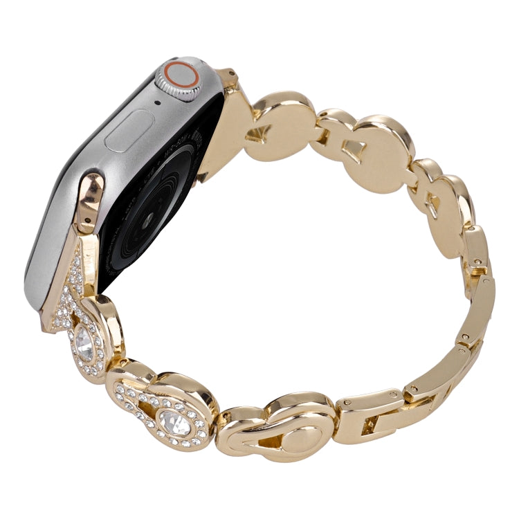 Gourd Diamond Metal Watch Band, For Apple Watch SE 2023 44mm, For Apple Watch SE 2023 40mm, For Apple Watch Ultra 2 49mm, For Apple Watch Series 9 45mm, For Apple Watch Series 9 41mm, For Apple Watch Ultra 49mm, For Apple Watch Series 8 41mm           ...