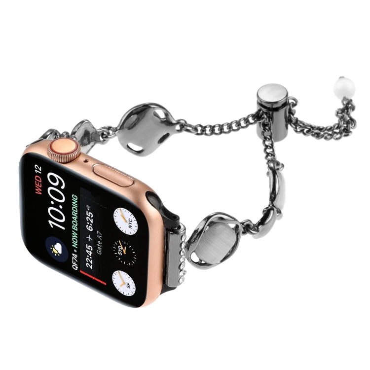 Shell Metal Chain Bracelet Watch Band, For Apple Watch SE 2023 44mm, For Apple Watch SE 2023 40mm, For Apple Watch Ultra 2 49mm, For Apple Watch Series 9 45mm, For Apple Watch Series 9 41mm, For Apple Watch Ultra 49mm, For Apple Watch Series 8 41mm    ...