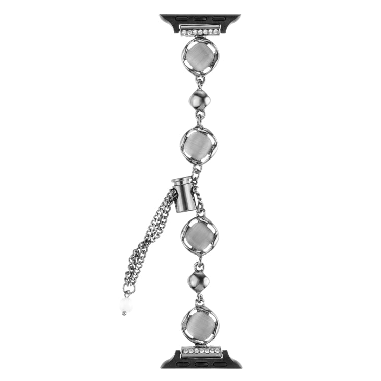 Shell Metal Chain Bracelet Watch Band, For Apple Watch SE 40mm, For Apple Watch SE 44mm, For Apple Watch Series 6 40mm, For Apple Watch Series 6 44mm, For Apple Watch Series 5 44mm, For Apple Watch Series 5 40mm, For Apple Watch Series 4 44mm          ...