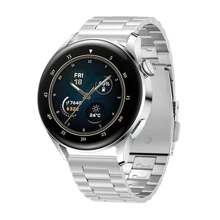 Three Strains Flat Buckle Titanium Steel Watch Band, For Huawei Watch GT4 / GT3 / GT2 46mm