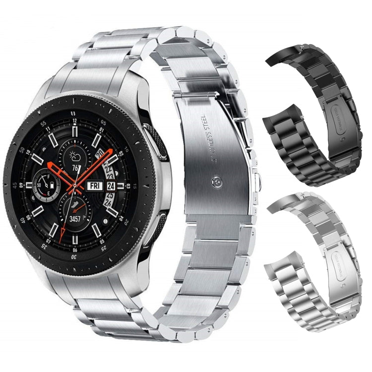 Three Strains Curved Flat Buckle Stainless Steel Watch Band, For Huawei Watch GT 4 46mm