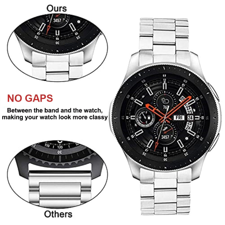 Three Strains Curved Flat Buckle Stainless Steel Watch Band, For Huawei Watch GT 4 46mm