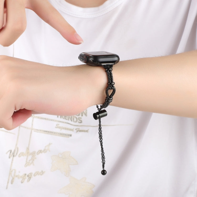 Twist Metal Bracelet Chain Watch Band, For Apple Watch Series 4 44mm, For Apple Watch Series 4 40mm, For Apple Watch Series 3 38mm, For Apple Watch Series 3 42mm, For Apple Watch Series 2 42mm, For Apple Watch Series 2 38mm, For Apple Watch 42mm       ...