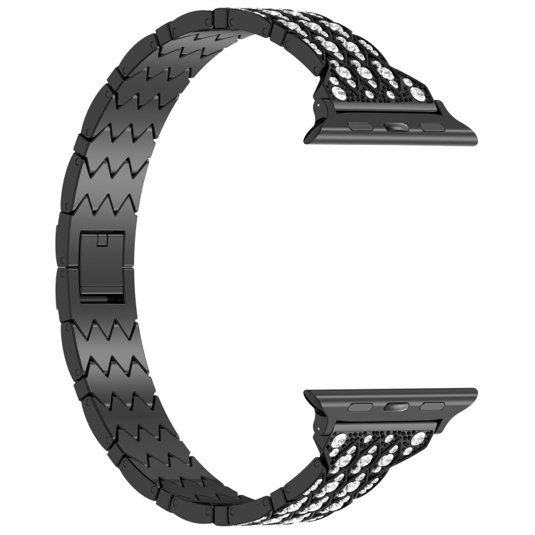 Devil Eye Diamond Bracelet Metal Watch Band, For Apple Watch SE 2023 44mm, For Apple Watch SE 2023 40mm, For Apple Watch Ultra 2 49mm, For Apple Watch Series 9 45mm, For Apple Watch Series 9 41mm, For Apple Watch Ultra 49mm, For Apple Watch Series 8 41...