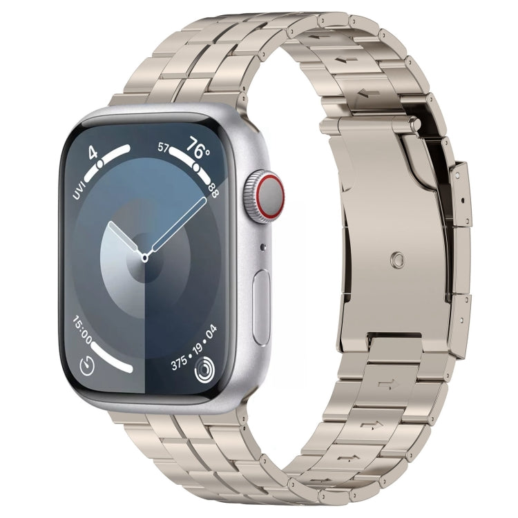 Tortoise Buckle Titanium Steel Watch Band, For Apple Watch SE 40mm, For Apple Watch SE 44mm, For Apple Watch Series 6 40mm, For Apple Watch Series 6 44mm, For Apple Watch Series 5 44mm, For Apple Watch Series 5 40mm, For Apple Watch Series 4 44mm      ...