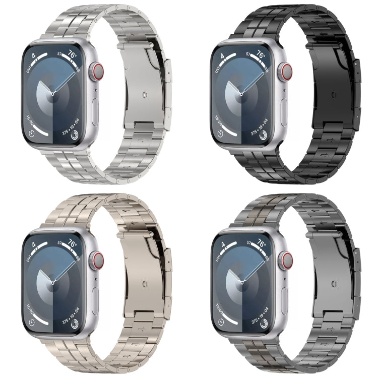 Tortoise Buckle Titanium Steel Watch Band, For Apple Watch SE 40mm, For Apple Watch SE 44mm, For Apple Watch Series 6 40mm, For Apple Watch Series 6 44mm, For Apple Watch Series 5 44mm, For Apple Watch Series 5 40mm, For Apple Watch Series 4 44mm      ...