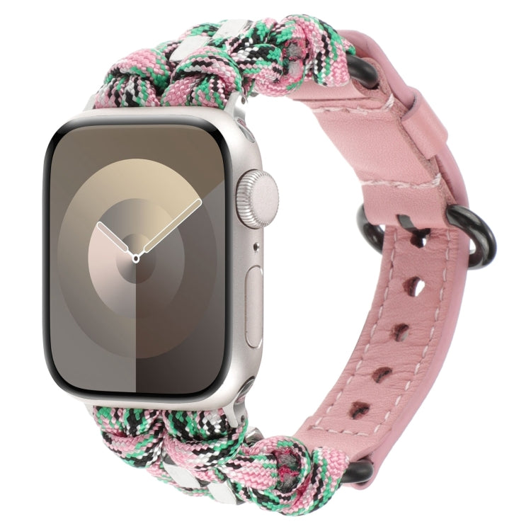 Paracord Genuine Leather Watch Band, For Apple Watch 42mm, For Apple Watch 38mm