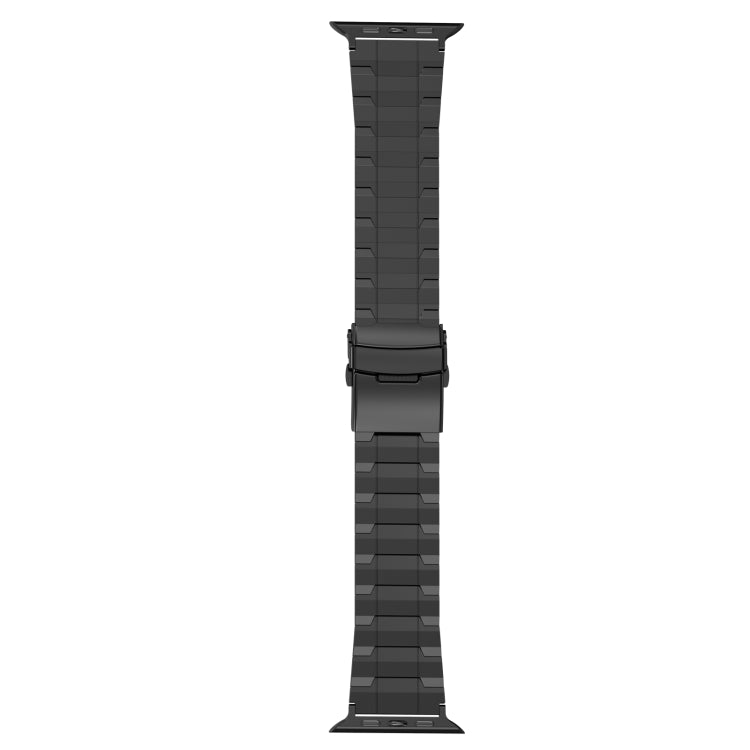 Safety Buckle Trapezoid Titanium Steel Watch Band, For Apple Watch SE 40mm, For Apple Watch SE 44mm, For Apple Watch Series 6 40mm, For Apple Watch Series 6 44mm, For Apple Watch Series 5 44mm, For Apple Watch Series 5 40mm, For Apple Watch Series 4 44...