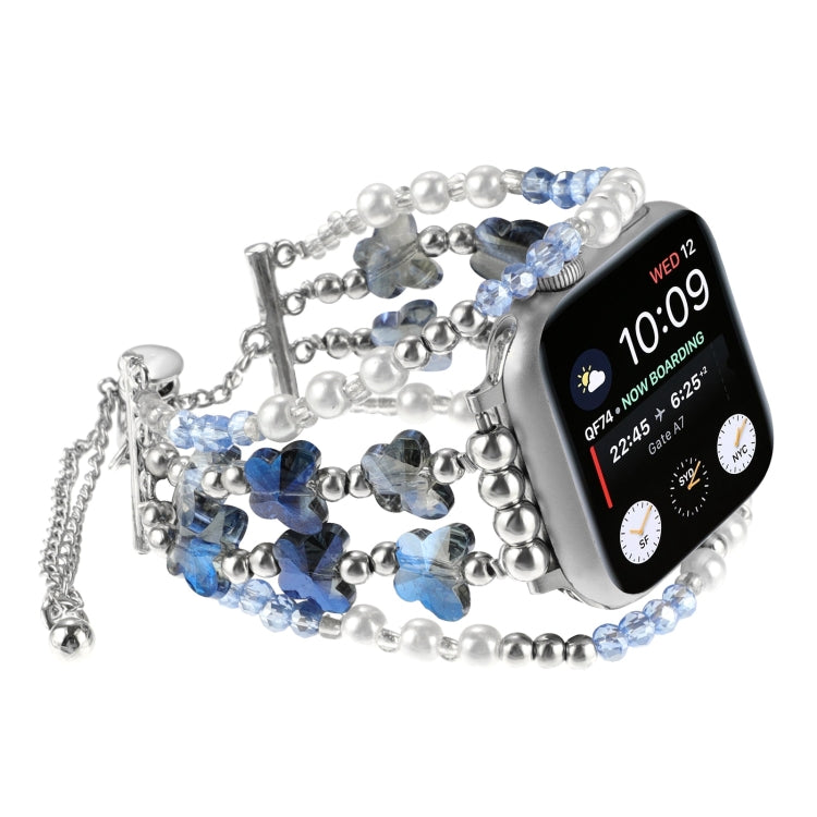Butterfly Chain Bracelet Metal Watch Band, For Apple Watch SE 2023 44mm, For Apple Watch SE 2023 40mm, For Apple Watch Ultra 2 49mm, For Apple Watch Series 9 45mm, For Apple Watch Series 9 41mm, For Apple Watch Ultra 49mm, For Apple Watch Series 8 41mm...
