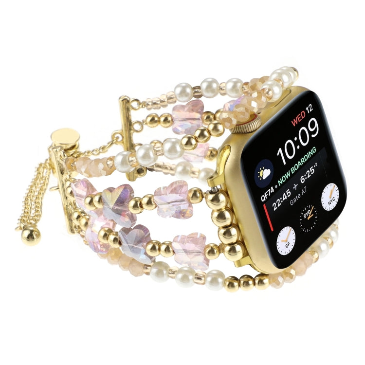 Butterfly Chain Bracelet Metal Watch Band, For Apple Watch SE 2022 44mm, For Apple Watch Series 7 41mm, For Apple Watch Series 7 45mm, For Apple Watch SE 40mm, For Apple Watch SE 44mm, For Apple Watch Series 6 40mm, For Apple Watch Series 6 44mm       ...