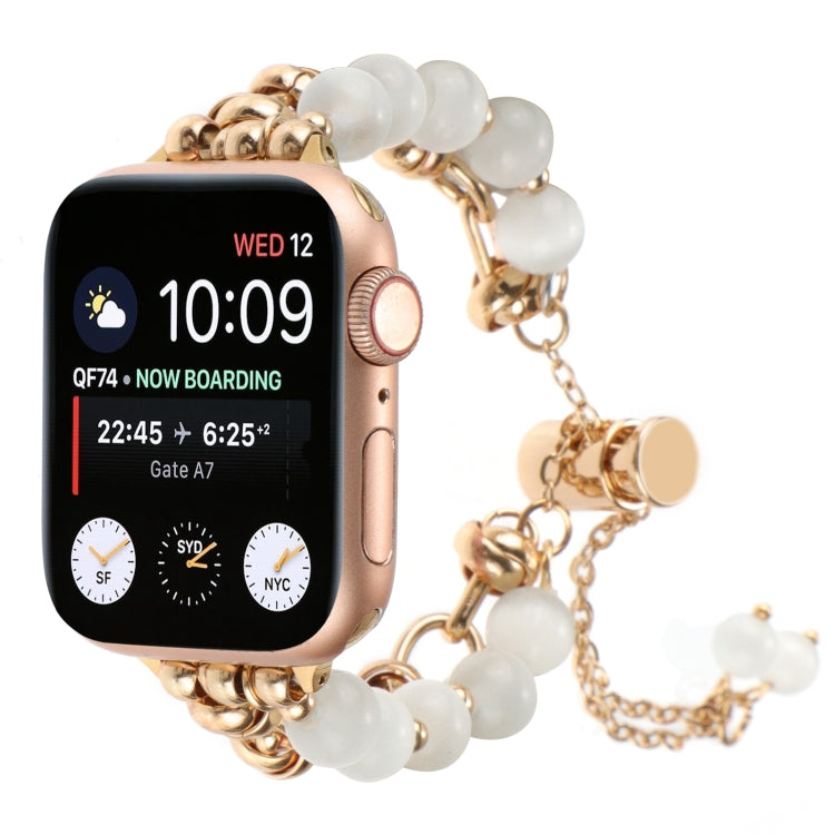 Pearl Chain Metal Bracelet Watch Band, For Apple Watch SE 2023 44mm, For Apple Watch SE 2023 40mm, For Apple Watch Ultra 2 49mm, For Apple Watch Series 9 45mm, For Apple Watch Series 9 41mm, For Apple Watch Ultra 49mm, For Apple Watch Series 8 41mm    ...