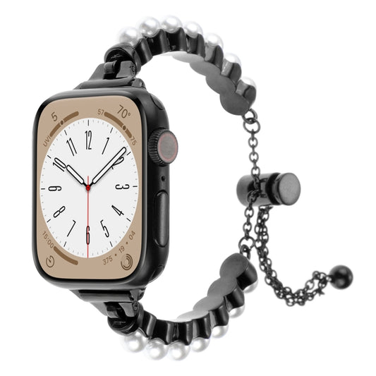 Pearl Bracelet Metal Watch Band, For Apple Watch SE 2023 44mm, For Apple Watch SE 2023 40mm, For Apple Watch Ultra 2 49mm, For Apple Watch Series 9 45mm, For Apple Watch Series 9 41mm, For Apple Watch Ultra 49mm, For Apple Watch Series 8 41mm          ...