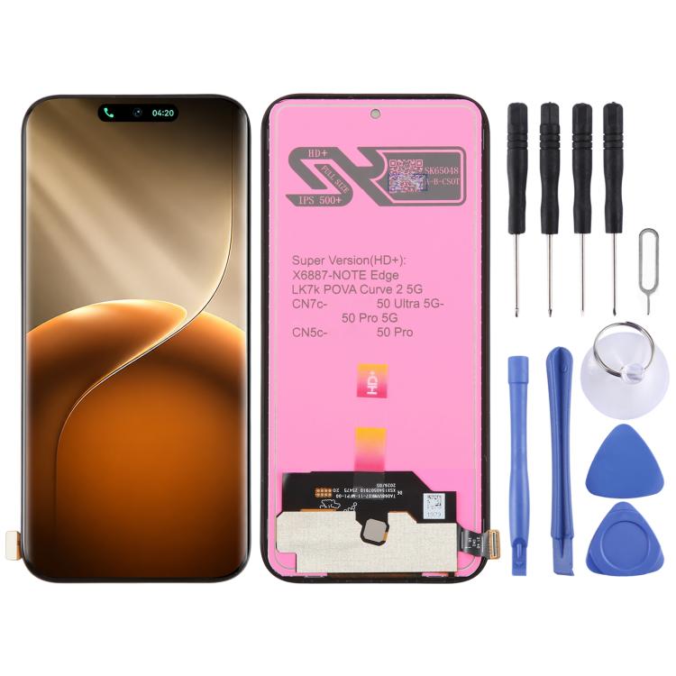 OEM LCD Screen with Digitizer Full Assembly, For Tecno Pop X 5G, For Tecno Pova 8 5G LK6, For Tecno Camon 50 Pro 5G CN7c, For Tecno Pova 7 4G LJ6/Pova 7 Neo 4G, For Tecno Spark 50 5G KN8, For Tecno Pova Curve 2 5G LK7K, For Tecno Pop 20 4G             ...