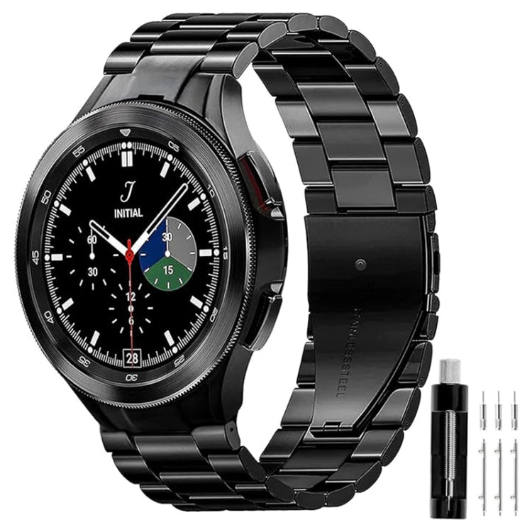 Three Bead Stainless Steel Metal Watch Band, For Samsung Galaxy Watch 6 / 5 / 4