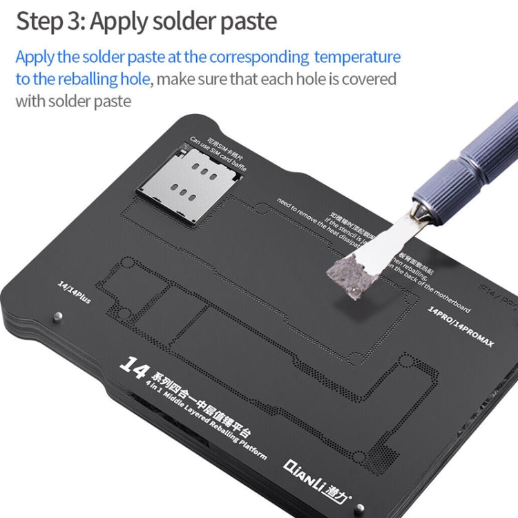 Qianli Magnetic Middle Layer BGA Reballing Platform, For iPhone 15 Series, For iPhone 14 Series