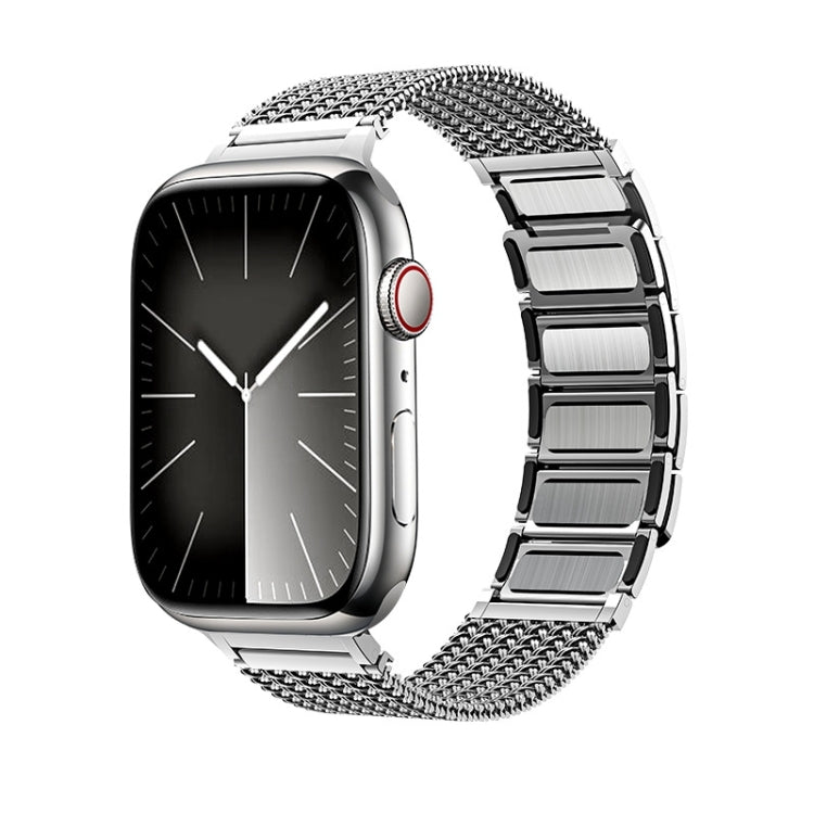 Magnetic Clasp Braided Chain Stainless Steel Watch Band, For Apple Watch 42mm, For Apple Watch 38mm
