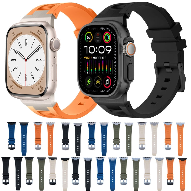 Loners Liquid Silicone Watch Band, For Apple Watch Series 7 45mm, For Apple Watch SE 44mm, For Apple Watch Series 6 44mm