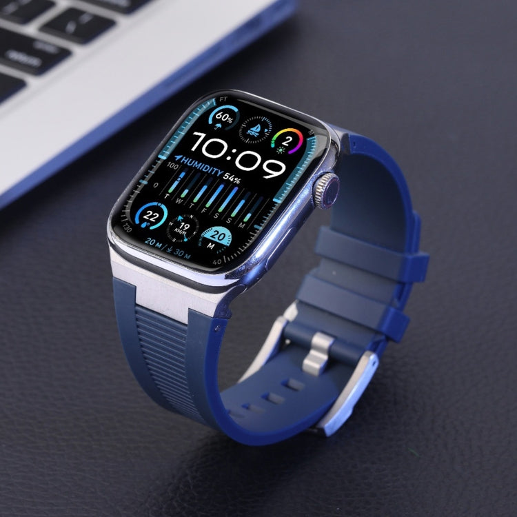 Loners Liquid Silicone Watch Band, For Apple Watch Series 7 45mm, For Apple Watch SE 44mm, For Apple Watch Series 6 44mm