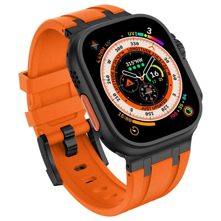 Stone Grain Liquid Silicone Watch Band, For Apple Watch Series 8 45mm, For Apple Watch SE 2022 44mm, For Apple Watch Series 7 45mm, For Apple Watch SE 44mm