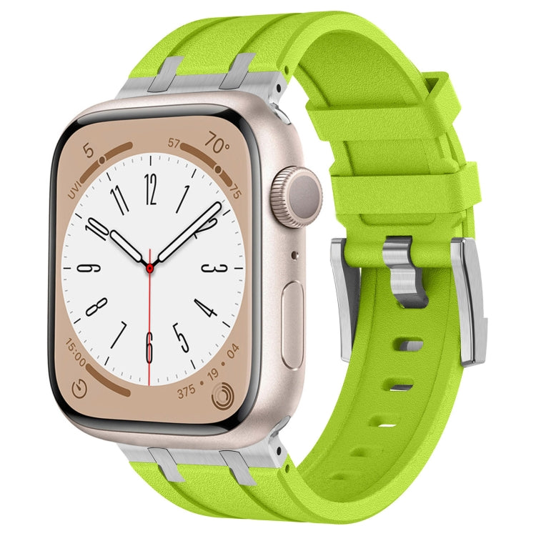 Stone Grain Liquid Silicone Watch Band, For Apple Watch Series 6 44mm, For Apple Watch Series 5 44mm, For Apple Watch Series 4 44mm, For Apple Watch Series 3 42mm