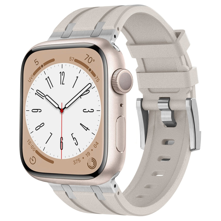 Stone Grain Liquid Silicone Watch Band, For Apple Watch Series 6 44mm, For Apple Watch Series 5 44mm, For Apple Watch Series 4 44mm, For Apple Watch Series 3 42mm