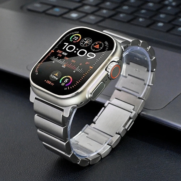 One-Bead Magnetic Buckle Titanium Metal Watch Band, For Apple Watch Series 7 41mm, For Apple Watch Series 7 45mm, For Apple Watch SE 40mm, For Apple Watch SE 44mm, For Apple Watch Series 6 40mm, For Apple Watch Series 6 44mm, For Apple Watch Series 5 4...
