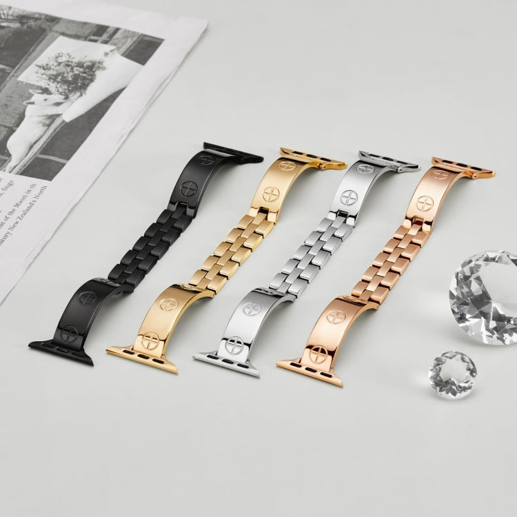 Cross Bracelet Stainless Steel Watch Band, For Apple Watch SE 2023 44mm, For Apple Watch SE 2023 40mm, For Apple Watch Ultra 2 49mm, For Apple Watch Series 9 45mm, For Apple Watch Series 9 41mm, For Apple Watch Ultra 49mm, For Apple Watch Series 8 41mm...