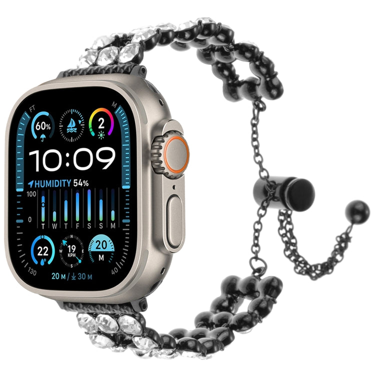 Rhinestone Metal Bracelet Watch Band, For Apple Watch SE 2023 44mm, For Apple Watch SE 2023 40mm, For Apple Watch Ultra 2 49mm, For Apple Watch Series 9 45mm, For Apple Watch Series 9 41mm, For Apple Watch Ultra 49mm, For Apple Watch Series 8 41mm     ...