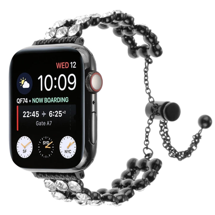 Rhinestone Metal Bracelet Watch Band, For Apple Watch SE 40mm, For Apple Watch SE 44mm, For Apple Watch Series 6 40mm, For Apple Watch Series 6 44mm, For Apple Watch Series 5 44mm, For Apple Watch Series 5 40mm, For Apple Watch Series 4 44mm           ...