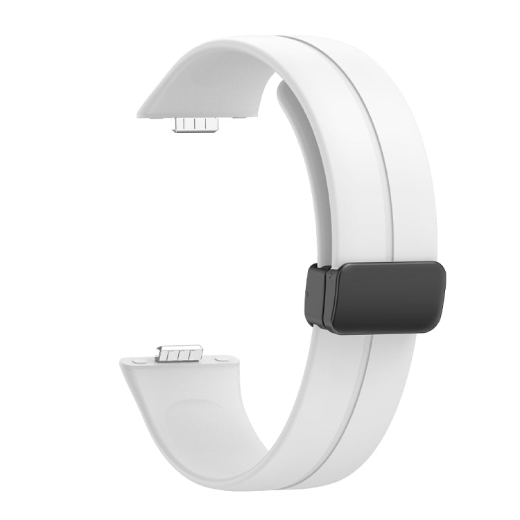 Magnetic Folding Black Buckle Silicone Watch Band, For Huawei Watch Fit3