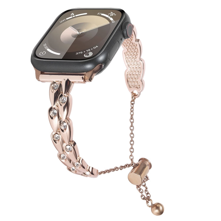 Rhinestone Peacock Metal Bracelet Watch Band, For Apple Watch SE 40mm, For Apple Watch SE 44mm, For Apple Watch Series 6 40mm, For Apple Watch Series 6 44mm, For Apple Watch Series 5 44mm, For Apple Watch Series 5 40mm, For Apple Watch Series 4 44mm   ...