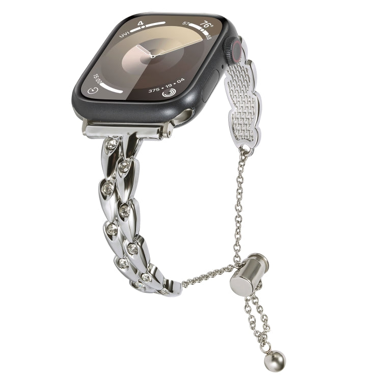 Rhinestone Peacock Metal Bracelet Watch Band, For Apple Watch SE 40mm, For Apple Watch SE 44mm, For Apple Watch Series 6 40mm, For Apple Watch Series 6 44mm, For Apple Watch Series 5 44mm, For Apple Watch Series 5 40mm, For Apple Watch Series 4 44mm   ...