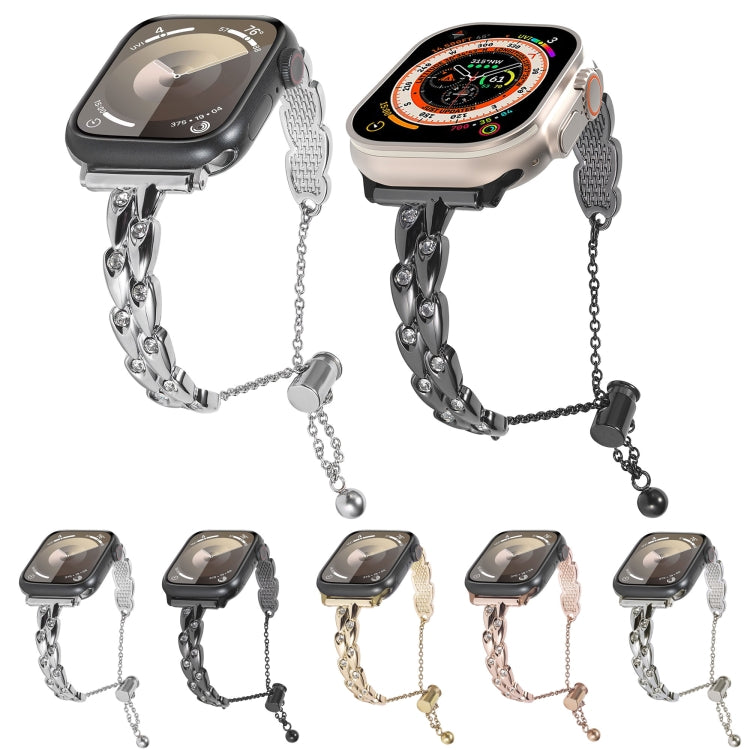 Rhinestone Peacock Metal Bracelet Watch Band, For Apple Watch SE 40mm, For Apple Watch SE 44mm, For Apple Watch Series 6 40mm, For Apple Watch Series 6 44mm, For Apple Watch Series 5 44mm, For Apple Watch Series 5 40mm, For Apple Watch Series 4 44mm   ...