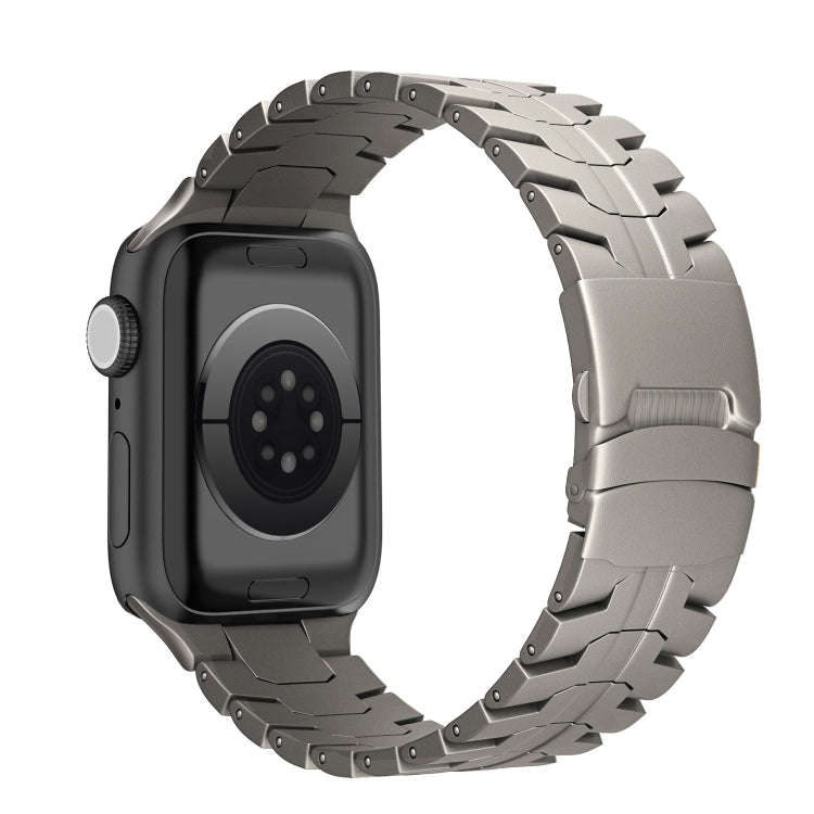 Double Lock Buckle Turtle Titanium Steel Watch Band, For Apple Watch SE 40mm, For Apple Watch SE 44mm, For Apple Watch Series 6 40mm, For Apple Watch Series 6 44mm, For Apple Watch Series 5 44mm, For Apple Watch Series 5 40mm                           ...